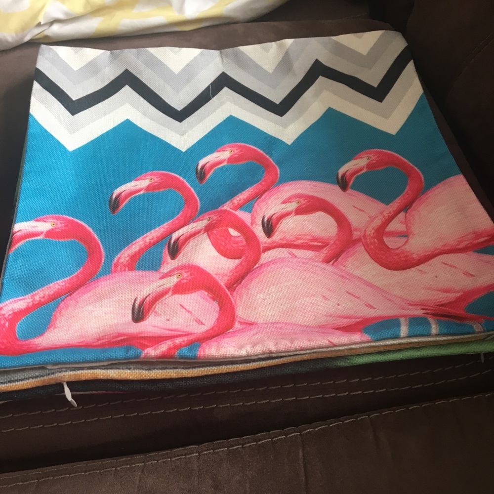 Flamingo pillow cover